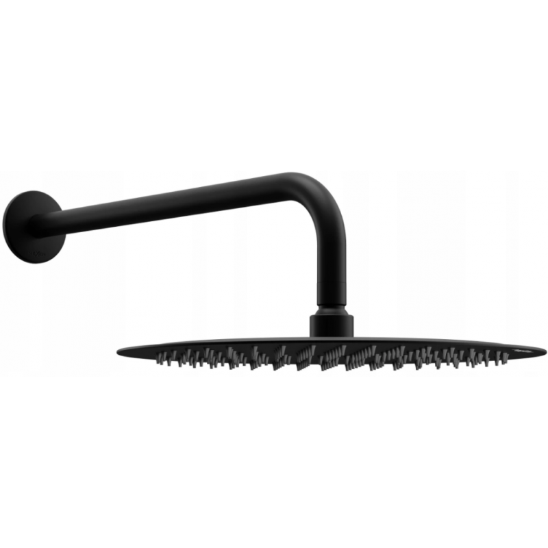 Mexen Slim douchekop 25 cm met doucharm, zwart - 79225211-70