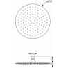 Mexen Slim shower head 25 cm with shower arm, brushed gun gray - 79225211-66