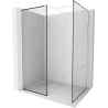 Mexen Kioto paroi de douche Walk-in 120 x 80 cm, cadre noir, blanc - 800-120-202-20-70-080