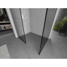 Mexen Kioto zid tuš kabine Walk-in 140 x 90 cm, crni okvir, bijela - 800-140-202-20-70-090