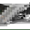 Mexen Kioto Duschwand Walk-in 100 x 100 cm, schwarzer Rahmen, Chrom - 800-100-202-01-70-100