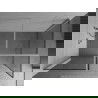 Mexen Kioto Duschwand Walk-in 100 x 100 cm, schwarzer Rahmen, Chrom - 800-100-202-01-70-100