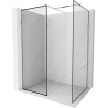 Mexen Kioto paroi de douche Walk-in 100 x 100 cm, motif noir, chrome - 800-100-202-01-70-100