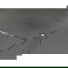 Mexen Kioto Duschwand Walk-in 100 x 100 cm, schwarzer Rahmen, Chrom - 800-100-202-01-70-100