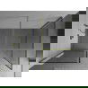 Mexen Kioto douchewand Walk-in 150 x 110 cm, zwart frame, goud - 800-150-202-50-70-110
