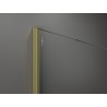 Mexen Kioto Walk-in Shower Wall 120 x 80 cm, Black Frame, Brushed Gold - 800-120-202-55-70-080