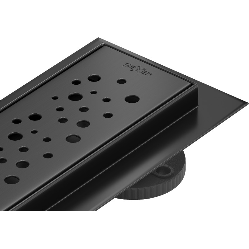 Mexen Flat M12 jooneline äravool 90 cm, must - 1721090-15