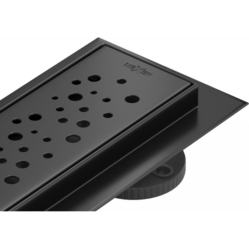 Mexen Flat M12 linearni odtok 90 cm, črn - 1721090-15