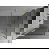 Mexen Kioto douchewand Walk-in 110 x 90 cm, zwart frame, goud geborsteld - 800-110-202-55-70-090