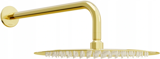Mexen Slim 30 cm shower head with shower arm, gold - 79230211-50