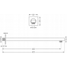 Mexen Slim takdusch 30 cm med duscharm, borstad gun gray - 79230211-66