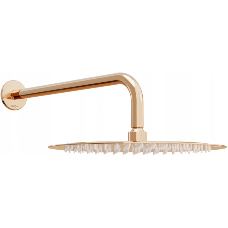Mexen Slim 30 cm shower head with shower arm, rose gold - 79230211-60