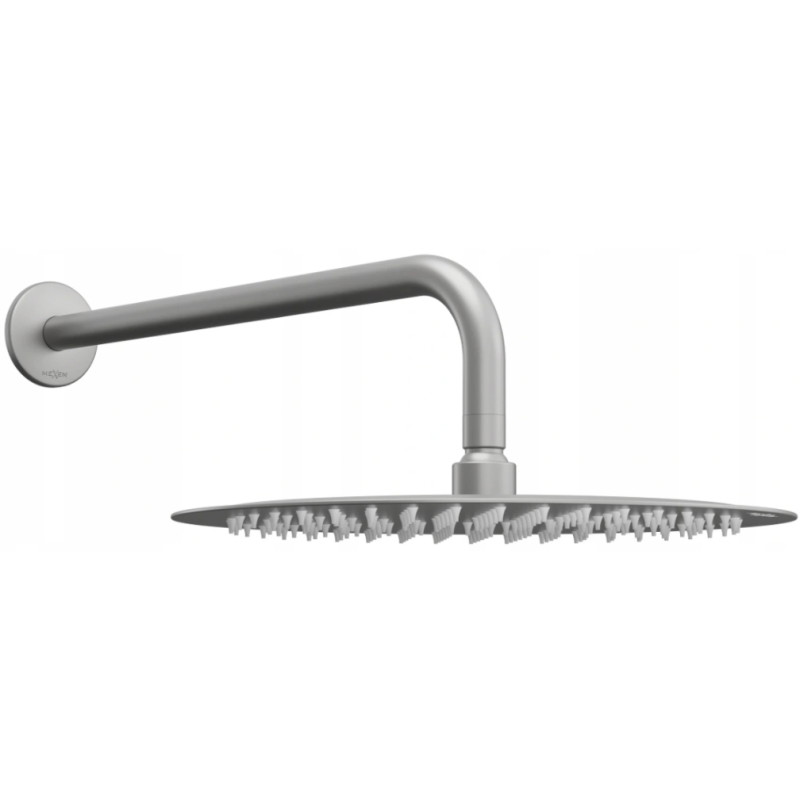 Mexen Slim takdusch 30 cm med duscharm, borstad gun gray - 79230211-66