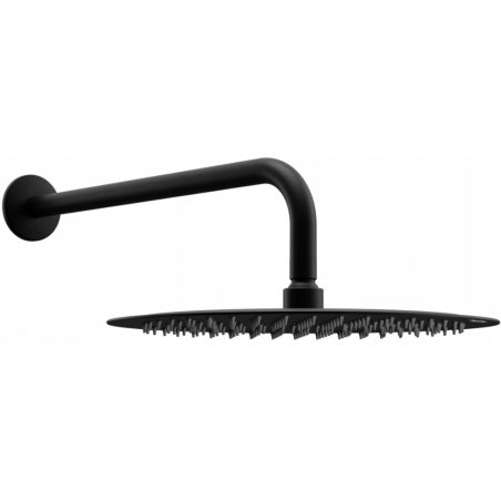 Mexen Slim douche de tête 30 cm avec bras de douche, noire - 79230211-70