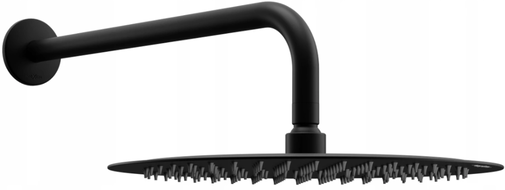 Mexen Slim 30 cm Shower Head with Shower Arm, Black - 79230211-70