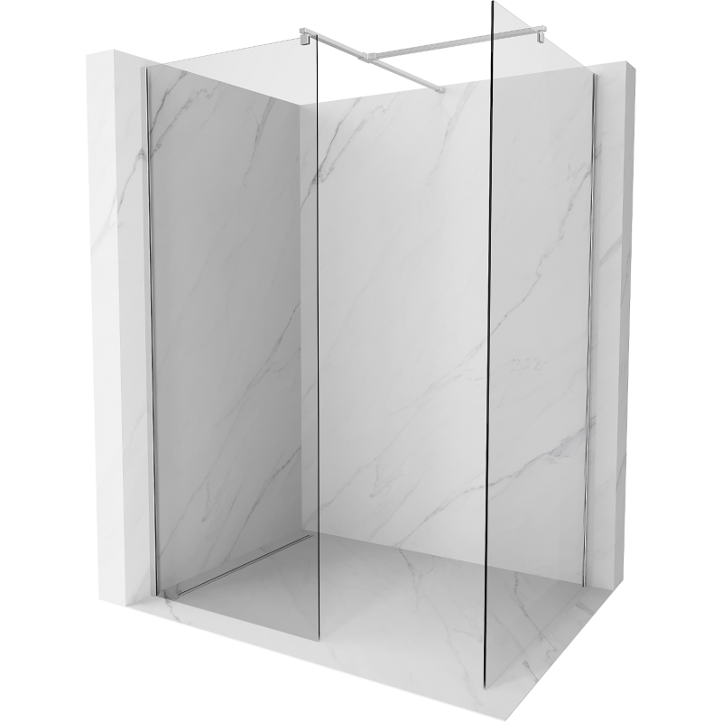 Mexen Kioto mampara de ducha Walk-in 170 x 95 cm, transparente, cromo - 800-170-202-01-00-095