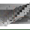 Mexen Kioto douchewand Walk-in 100 x 80 cm, zwart frame, roze goud - 800-100-202-60-70-080
