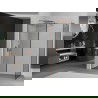 Mexen Kioto douchewand Walk-in 140 x 80 cm, zwart frame, roze goud - 800-140-202-60-70-080