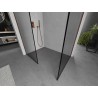 Mexen Kioto dušisein Walk-in 160 x 80 cm, must raam, roosa kuld - 800-160-202-60-70-080