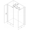 Mexen Kioto Duschwand Walk-in 110 x 80 cm, transparent, weiß - 800-110-202-20-00-080