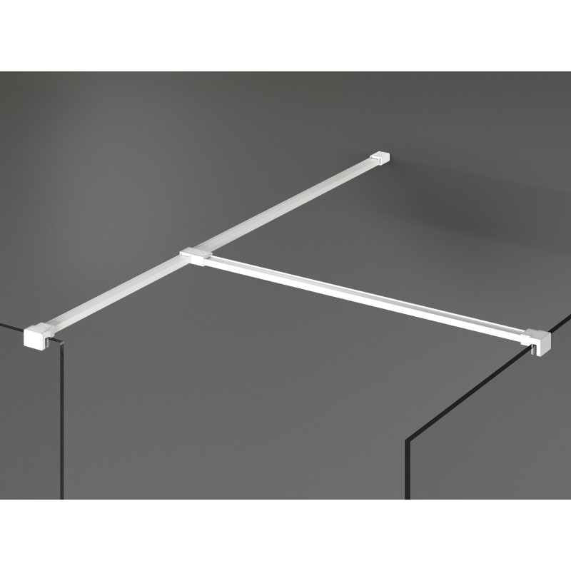Mexen Kioto tuš pregrada Walk-in 125 x 90 cm, prozirna, bijela - 800-125-202-20-00-090