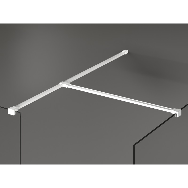 Mexen Kioto tuš stena Walk-in 125 x 110 cm, prozorna, bela - 800-125-202-20-00-110