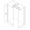 Mexen Kioto paroi de douche Walk-in 135 x 90 cm, transparent, blanc - 800-135-202-20-00-090