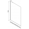 Mexen Next L Badewannen-Duschwand 1-flügelig 70 x 150 cm, transparent, gun gray gebürstet - 895-070-000-03-00-66