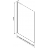 Mexen Next L Badewannenabtrennung 1-flügelig 70 x 150 cm, matt, Chrom - 895-070-000-03-30-01