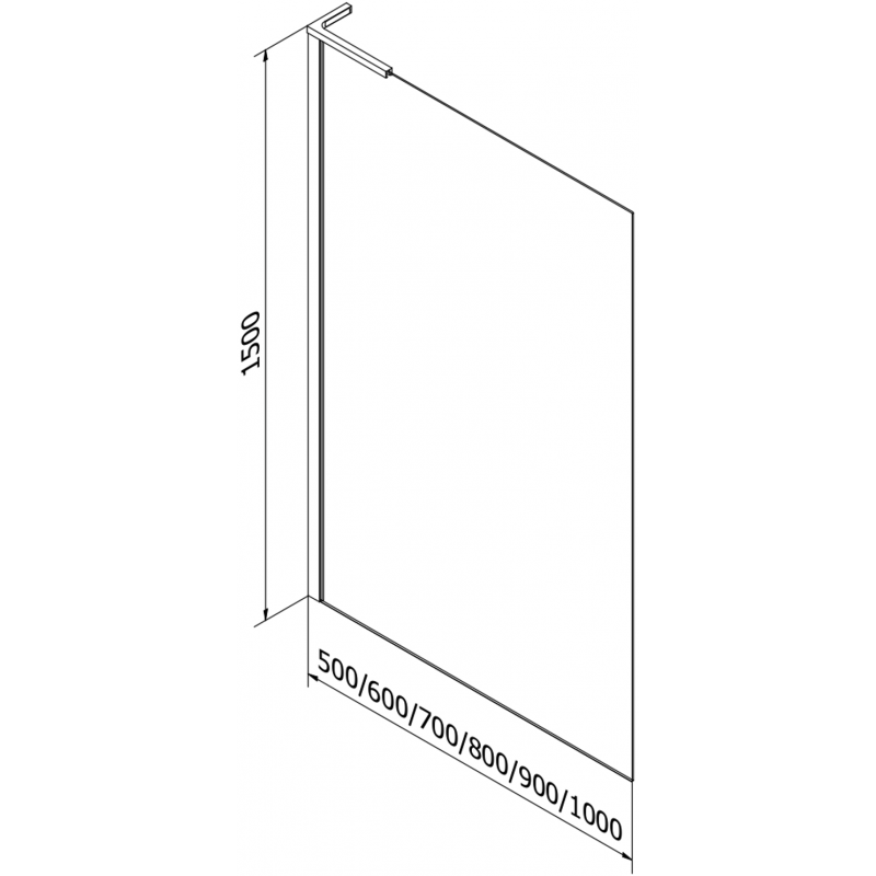 Mexen Next L 1-paneelinen suihkuseinä 80 x 150 cm, huurrettu, valkoinen - 895-080-000-03-30-20