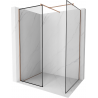 Mexen Kioto douchewand Walk-in 100 x 100 cm, zwart frame, roze goud - 800-100-202-60-70-100