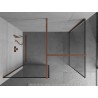 Mexen Kioto dušisein Walk-in 150 x 120 cm, must raam, roosa kuld - 800-150-202-60-70-120