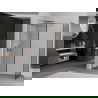 Mexen Kioto Duschwand Walk-in 140 x 70 cm, schwarzer Rahmen, gebürstetes Kupfer - 800-140-202-65-70-070