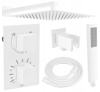 Mexen Cube DR02 zestaw prysznicowy podtynkowy z deszczownica 30 cm, biały - 77502DR0230-20