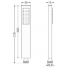 Mexen Cube DR02 inbouw regendoucheset met een 30 cm regendouche, roségoud - 77502DR0230-60