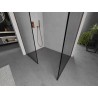Mexen Kioto dušisein Walk-in 150 x 90 cm, must raam, harjatud vask - 800-150-202-65-70-090