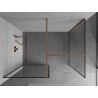 Mexen Kioto dušisein Walk-in 110 x 100 cm, must raam, harjatud vask - 800-110-202-65-70-100