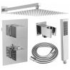 Mexen Cube DR02 ensemble de douche encastré avec pommeau de 25 cm, chromé - 77502DR0225-00