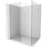 Mexen Kioto Duschwand Walk-in 180 x 85 cm, transparent, weiß - 800-180-202-20-00-085