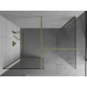 Mexen Kioto shower wall Walk-in 80 x 80 cm, transparent, gold - 800-080-202-50-00-080