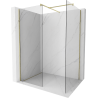Mexen Kioto Duschwand Walk-in 85 x 80 cm, transparent, golden - 800-085-202-50-00-080