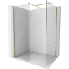 Mexen Kioto paroi de douche Walk-in 85 x 80 cm, transparent, dorée - 800-085-202-50-00-080