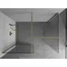 Mexen Kioto Duschwand Walk-in 90 x 80 cm, transparent, gold - 800-090-202-50-00-080