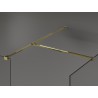 Mexen Kioto Zidna tuš paravana Walk-in 95 x 90 cm, prozirna, zlatna - 800-095-202-50-00-090