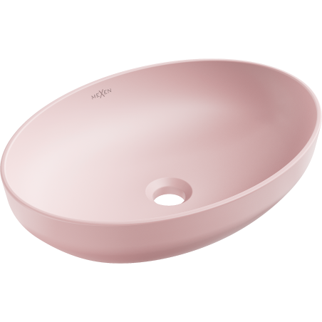 Mexen Cornelia lavabo sobre encimera 50 x 37 cm, rosa mate - 21885044