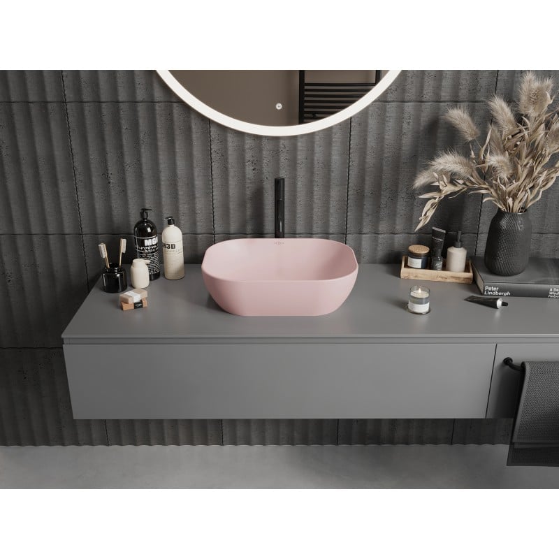 Mexen Rosa lavabo sur plan 50 x 40 cm, rose mat - 21095044