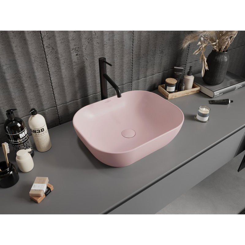 Mexen Rosa nadpultni umivalnik 50 x 40 cm, roza mat - 21095044