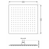 Mexen Cube DR02 zestaw wannowo-prysznicowy podtynkowy z deszczownicą 30 cm, biały - 77503DR0230-20