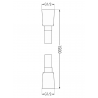 Mexen Cube DR02 zestaw wannowo-prysznicowy podtynkowy z deszczownicą 30 cm, złoty - 77503DR0230-50