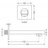 Mexen Cube DR02 recessed bath-shower set with 30 cm rain shower, gold - 77503DR0230-50